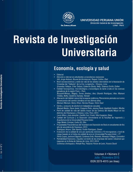 Vol. 6 Núm. 1 (2017): Revista de Investigación Universitaria
